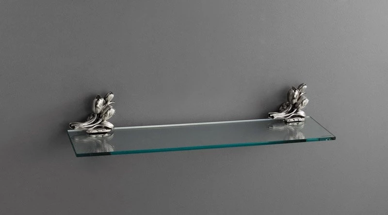 Полка стеклянная серебро Art&Max Tulip AM-0823-T
