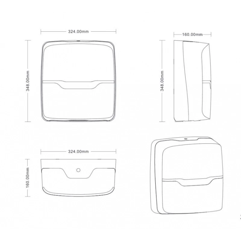 Диспенсер для бумажных полотенец V сложения Merida Harmony AHB101