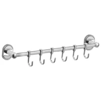 Планка с крючками Haiba HB1915-6 для ванны, хром