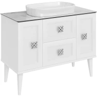 Тумба под раковину ASB-Woodline Ницца 81023 98,6 см, напольная, белый матовый