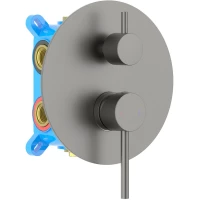 Смеситель для ванны Aquatek Европа AQ1347BGM встраиваемый, оружейная сталь матовый