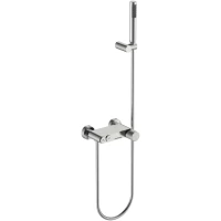 Смеситель для ванны Boheme Stick Spirale 123-NB.4 с душевым гарнитуром, никель матовый