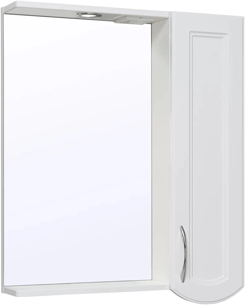 Зеркальный шкаф 65x79,1 см белый R Runo Неаполь 00-00001030 зеркальный шкаф runo неаполь 65х75 правый белый 00 00001030