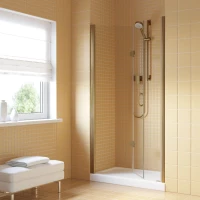 Душевая дверь Vegas Glass GPS LUX 85 05 crystalvision L 85 см L, профиль бронза, стекло прозрачное