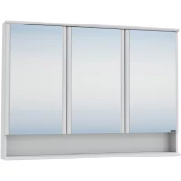 Зеркальный шкаф 120x90 см белый глянец Санта Вегас 700184