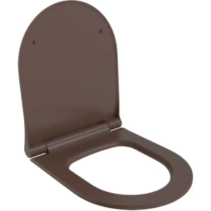 Изображение товара унитаз подвесной ambassador abner 103t20601r-102t20601s безободковый, с сиденьем микролифт, коричневый матовый