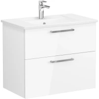 Тумба с раковиной VitrA Root Flat 66306 80 см, подвесная, белый глянец