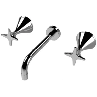 Смеситель для раковины Stella 130 CT 01001 CR00 встраиваемый, хром