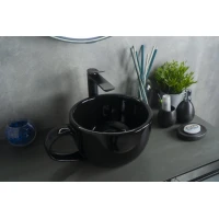 Раковина-чаша GID Nc9077 40x30 см, накладная, черный глянец