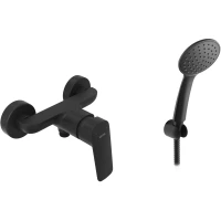 Смеситель для душа Santek Таос WH5A20009N001 с душевым гарнитуром, черный матовый