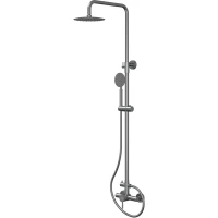 Душевая система Knotlor Streamline SS-06/1 200 мм, со смесителем, нержавеющая сталь