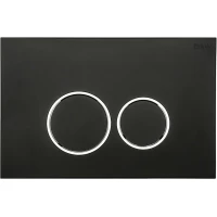 Кнопка смыва Black & White Universe WPI-09512 09512 для инсталляции, черный матовый/хром/черный матовый