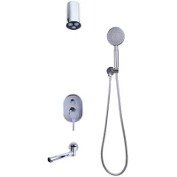 Душевой комплект Bronze De Luxe Scandi 14582-501C 80 мм, со смесителем, хром