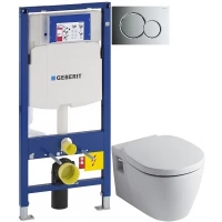 Комплект подвесной унитаз Ideal Standard Connect E803501 + E712701 + система инсталляции Geberit 111.300.00.5 + 115.770.21.5 + 111.815.00.1