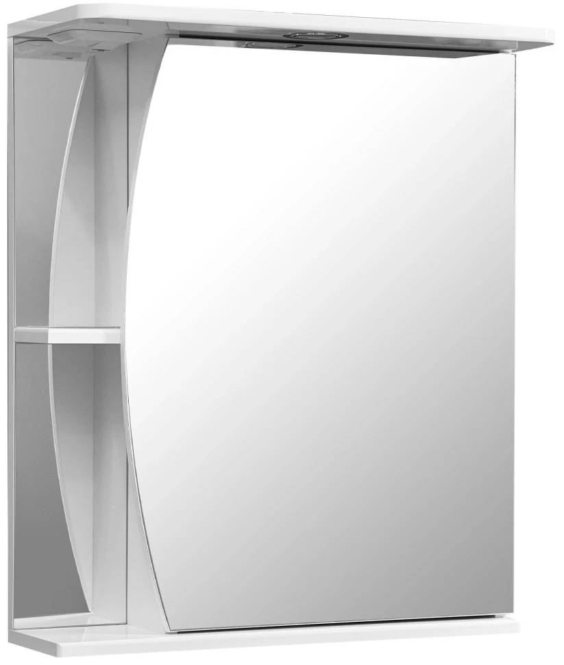 Зеркальный шкаф 60x70 см белый глянец/белый матовый R Stella Polar Лана SP-00000049 жен туника лана серый р 44