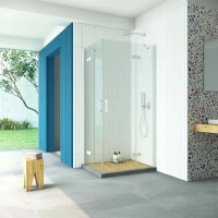 Душевой уголок Vegas Glass AFA-F Retta 90*80 01 crystalvision R 90x80 см R, профиль белый, стекло прозрачное