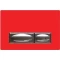 Кнопка смыва Creavit Design Ozel GP400300 для инсталляции, красный/хром - 1