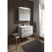 Комплект мебели белый глянец 80 см Aqwella 5 Stars Neringa NER0108 + Ner.08.04.D + NER0408