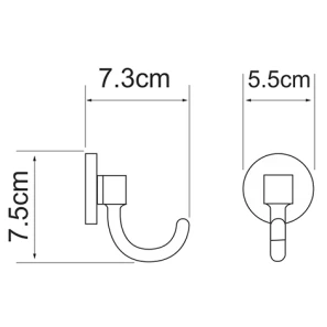Изображение товара крючок wasserkraft rhein k-6223 для ванны, хром