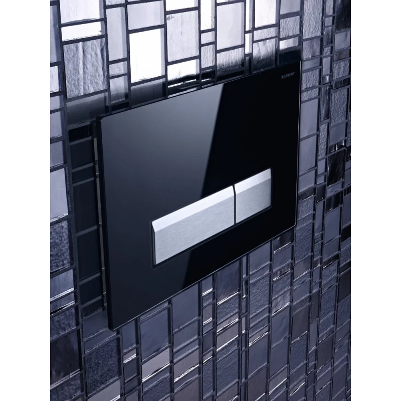 Смывная клавиша Geberit Sigma40 черный/матовый алюминий для двойного смыва со встроенной системой удаления запаха 115.600.KR.1