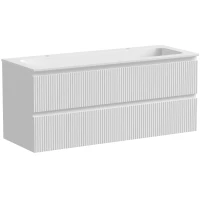 Тумба с раковиной белый матовый 121 см Sancos Snob T SNT120W + CN7016