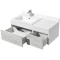 Комплект мебели белый глянец/ольха наварра 100 см Акватон Сакура 1A234901SKW80 + 1A71973KSK010 + 1A235102SKW80 - 4