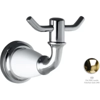 Крючок Sanibano Zafiro H9900/09DGOLD двойной, для ванны, золотой