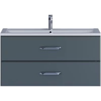 Тумба под раковину Uperwood Foster 291020524 99,6 см, подвесная, серый графит матовый