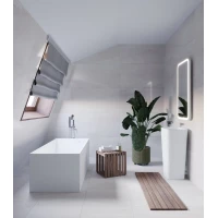 Ванна из литьевого мрамора NT Bagno Trieste NT205А 180x76,5 см, отдельностоящая, белый матовый