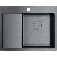 Кухонная мойка Omoikiri Akisame 65-GM-R 4973098 65x51 см, вороненая сталь