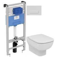 Комплект подвесной унитаз T386001 + T318101 + система инсталляции  R020467 + R0121AA Ideal Standard Prosys Esedra T387301R0121AA