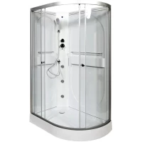 Душевая кабина 120x80x200 см Deto L602LNLED+GM прозрачное