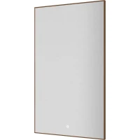Зеркало Armadi Art 569-BRB 60x100 см, с LED-подсветкой, сенсорным выключателем, диммером, антизапотеванием, бронза матовая