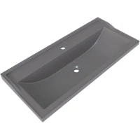Раковина Stella Polar Флур SP-00001759 100x45 см, накладная, серый