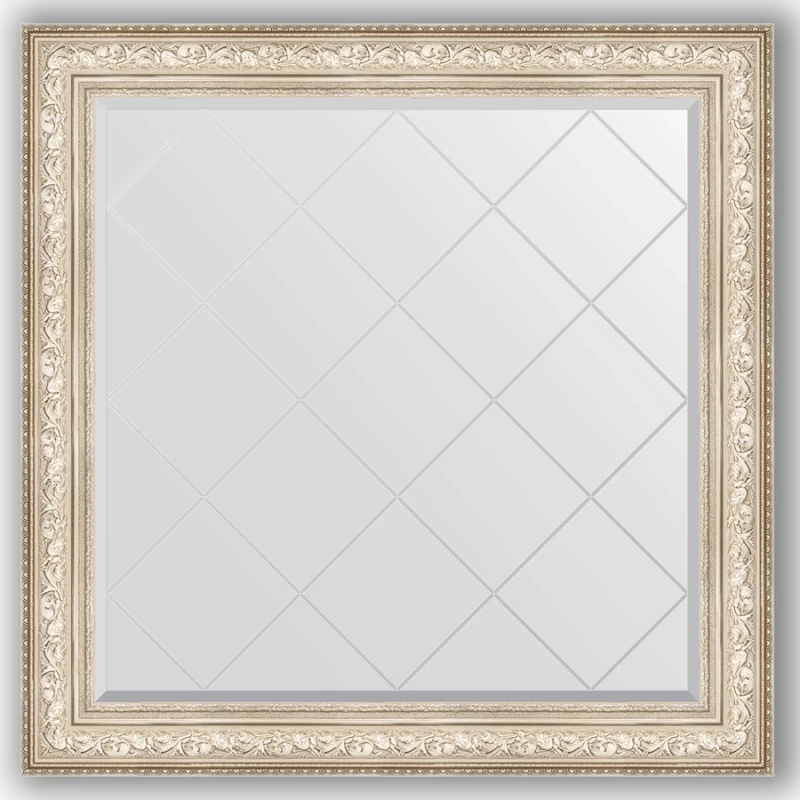 Зеркало 110x110 см виньетка серебро Evoform Exclusive-G BY 4469