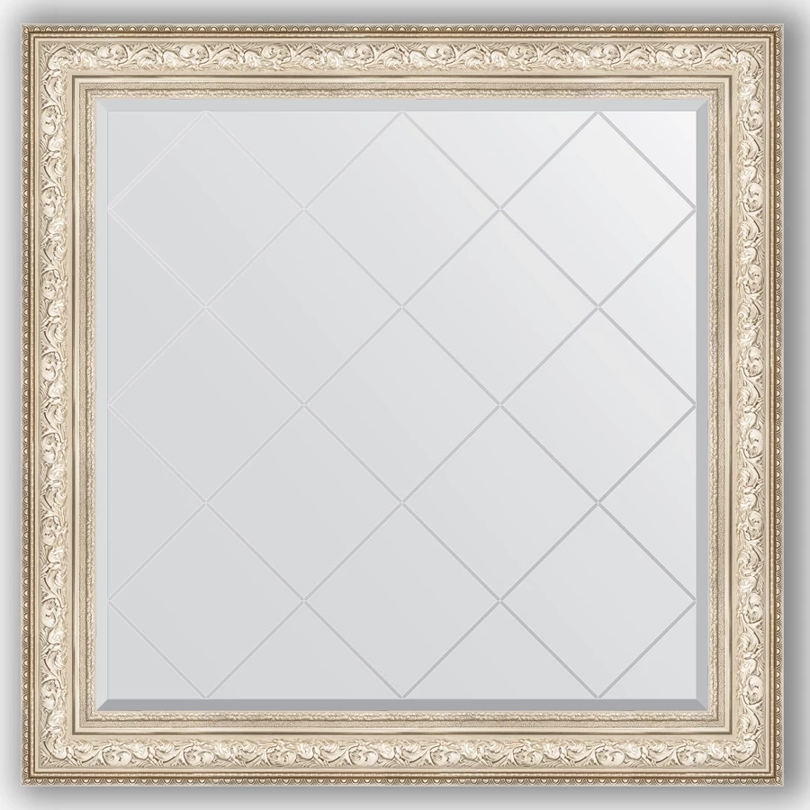 Зеркало 110x110 см виньетка серебро Evoform Exclusive-G BY 4469
