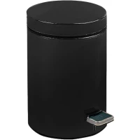 Мусорное ведро Nofer 09100.12.N 12л, с педалью, черный матовый