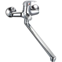 Смеситель для ванны Rush Vrangel VR7114-51 универсальный, с душевым гарнитуром, хром