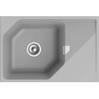 Кухонная мойка Rivelato Locus LS-75 grigio metallizzat 75x50 см, серый металлик