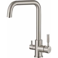 Смеситель для кухни Zorg SH 715 SATIN с подключением к фильтру, сатин