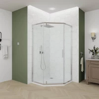 Душевой уголок Veconi Ottimo OP10CH-9090-01-C9 90x90 см, профиль хром, стекло прозрачное