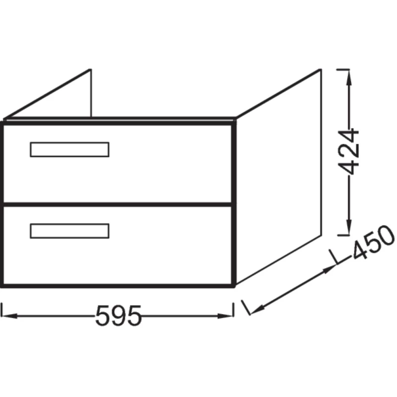 Тумба белый 59,5 см Jacob Delafon Rythmik EB1301-N18