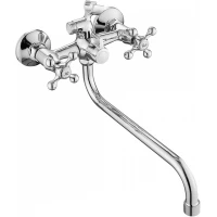 Смеситель для ванны Splenka S81.221 универсальный, с душевым гарнитуром, хром