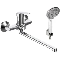 Смеситель для ванны Voda Rock RK31 универсальный, с душевым гарнитуром, хром
