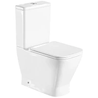 Унитаз-компакт WeltWasser Rotbach 001GL-WT безободковый, с сиденьем микролифт, белый