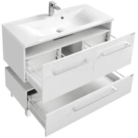 Тумба белый глянец 99,7 см Акватон Мадрид 1A128001MA010