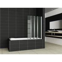 Шторка для ванны Cezares Pratico 100 см прозрачное стекло PRATICO-V-4-100/140-C-Cr