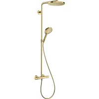 Душевая система Hansgrohe Raindance S 28825990 240 мм, с термостатом, золотой