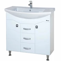 Тумба с раковиной белый глянец 76 см Bellezza Джулия 4631212000012 + 4620008197371