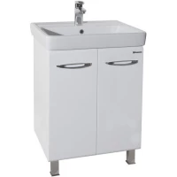 Тумба с раковиной белый глянец 60 см Bellezza Джела 4639809240018 + 4620000148562